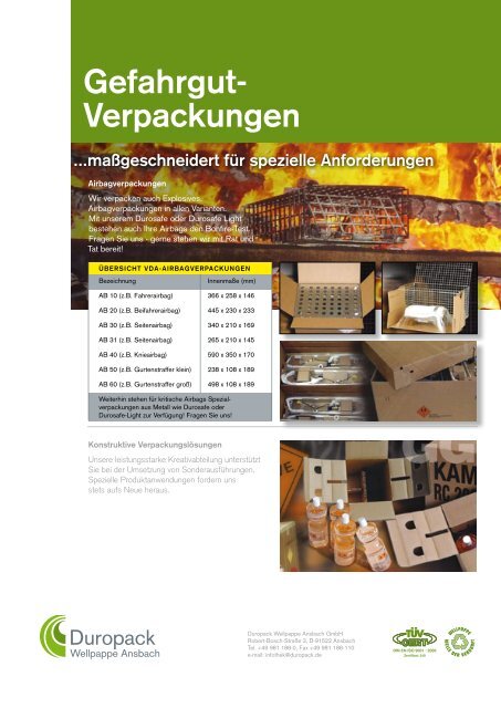 Gefahrgut- Verpackungen