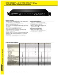 Evertz 5010 Time Code Reader and Generator data sheet - Talamas