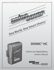 Anton Bauer Dionic HC Battery user manual - Talamas