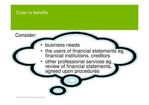 Audit Exemption for Small Companies - Accounting and - ACRA