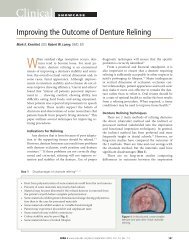 Improving The Outcome Of Denture Relining - Removable ...