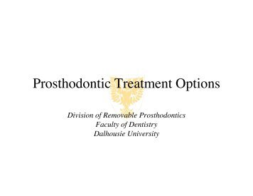 Prosthodontic Treatment Options - Removable Prosthodontics ...