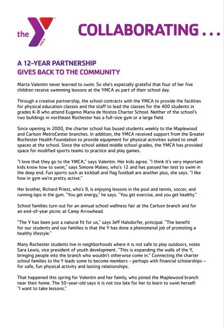 2013 Annual Report--FINAL.pdf - YMCA of Greater Rochester