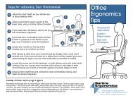 Office Ergonomics Tips; 2005 - Risk Management and Safety