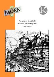 L'univers de Casus Belli motorisé par le dK system - Sden