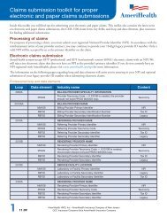 Claims Submission Toolkit - AmeriHealth.com