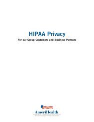 Privacy Guide - AmeriHealth.com