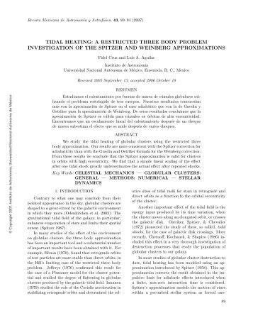 tidal heating - Instituto de AstronomÃ­a - UNAM