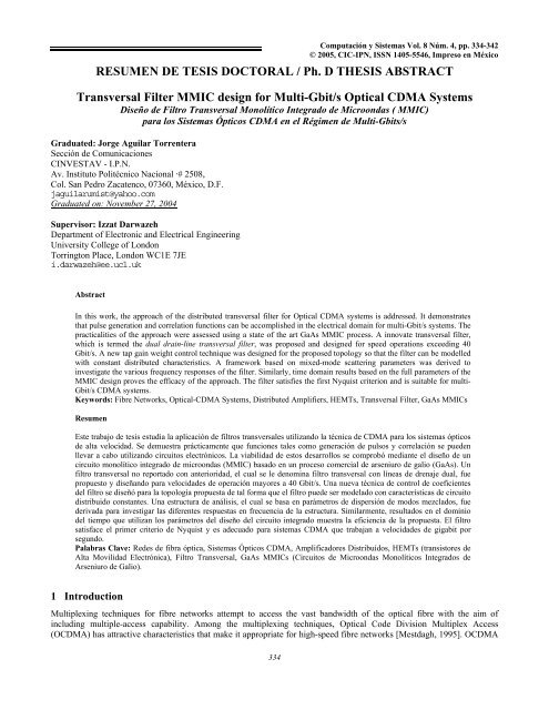 PhD Thesis Abstract - E-journal