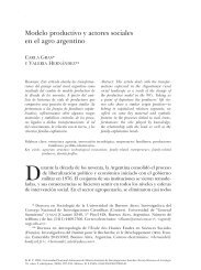 Modelo productivo y actores sociales en el agro argentino - E-journal