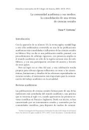 la consolidación de una revista de ciencias sociales - El Colegio de ...