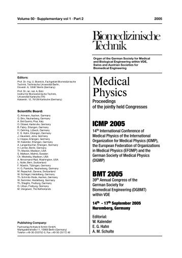 BMT2005 Band 2.indd - Bernd SchÃ¼tze: Medizinische Informatik