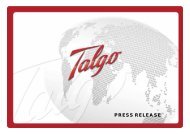 PRESS RELEASE - Talgo