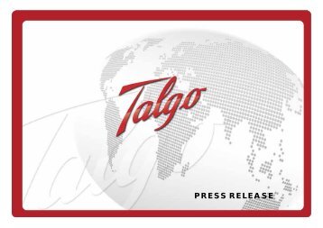 PRESS RELEASE - Talgo