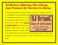 DJ-Brianc Offering The Classy And Premier DJ Service In Maine