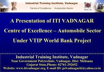 Final Vadnagar ITI Presentation in .pdf form before ... - Talim Rojgar