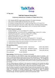 View the full press release in PDF format - TalkTalk Telecom Group ...
