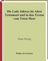 Die Lade Jahwes im Alten Testament und in den Texten vom Toten ...