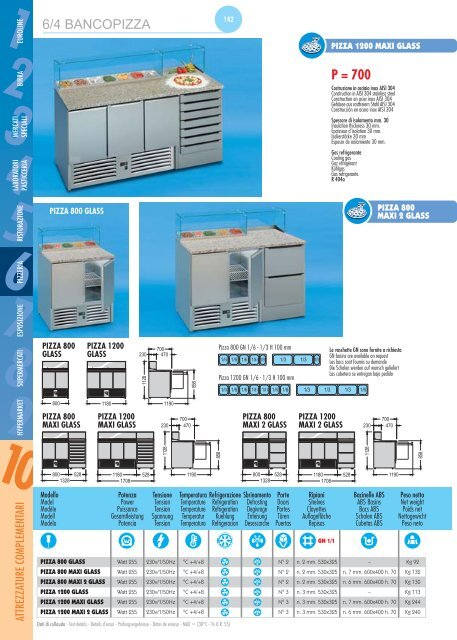 Tavoli pizza refrigerati - Tamagnini