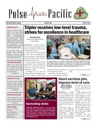 Tripler receives low-level trauma, strives for excellence in healthcare