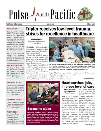 Tripler receives low-level trauma, strives for excellence in healthcare