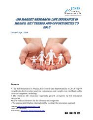 JSB Market Research: Life Insurance in Mexico, Key Trends and Opportunities to 2018