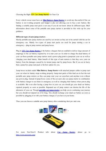 Choosing the Right 12V Car Jump Starter for Your Car.pdf