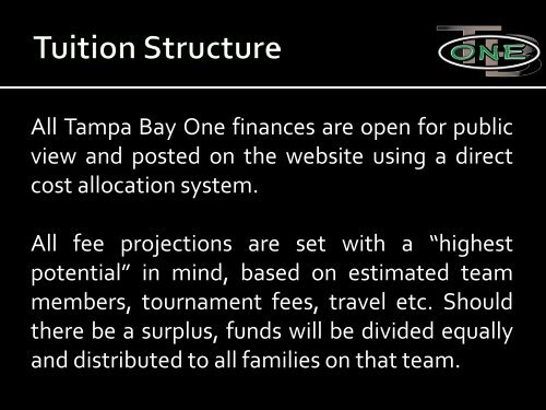 2013 Power Point Presentation - Tampa Bay ONE