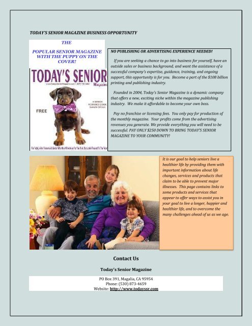 Senior citizen magazines popular