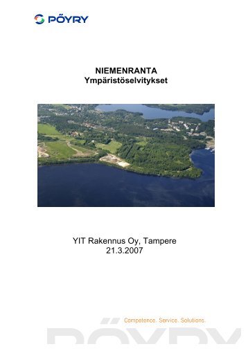 NIEMENRANTA YmpÃ¤ristÃ¶selvitykset - Tampereen kaupunki