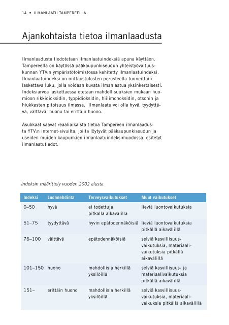 Ilmanlaatu Tampereella- esite (pdf) - Tampereen kaupunki