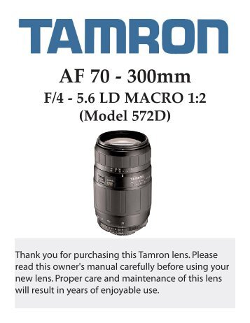 AF 70-300mm F/4-5.6 LD 1:2 Macro (572D) - Tamron