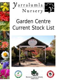 Garden Centre Current Stock List