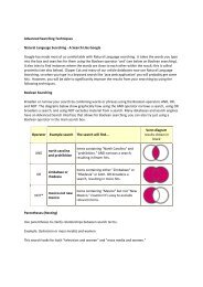 Advanced Searching Techniques Natural Language Searching - A ...