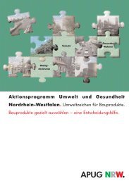 Aktionsprogramm Umwelt und Gesundheit Nordrhein ... - APUG NRW