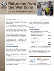 Returning from the War Zone: A Guide for Military Personnel PDF.
