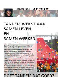 TANDEM WERKT AAN SAMEN LEVEN EN ... - Tandem Welzijn