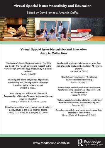 Virtual Special Issue: Masculinity and Education