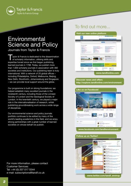 2012 Environmental Science and Policy - Taylor & Francis