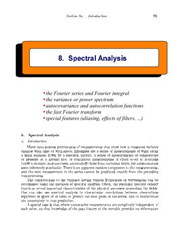 Section a: Introduction (5 01 23456789 @A89BCDC 8. Spectral ...