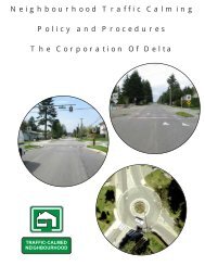 NEIGHBOURHOOD TRAFFIC CALMING - The Corporation of Delta