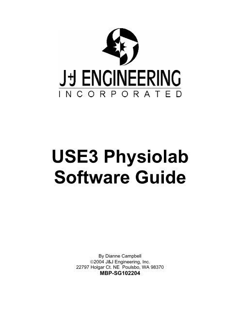 USE3 Physiolab Software Guide - J&J Engineering Biofeedback ...