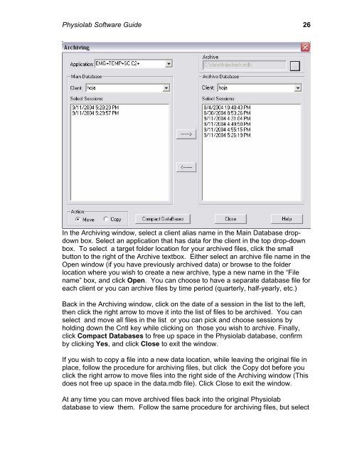 USE3 Physiolab Software Guide - J&J Engineering Biofeedback ...