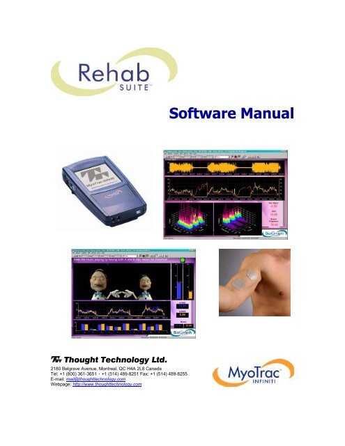 Myotrac Infiniti Rehab Suite w/Incontinence - User Manual