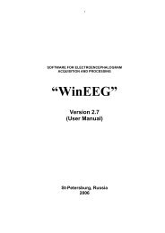 WinEEG Software Manual - Bio-Medical Instruments, Inc.