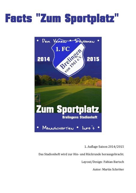 Zum Sportplatz - Brelingens Stadionheft