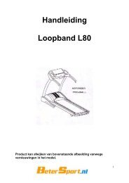 Handleiding Loopband L80 - BeterSport