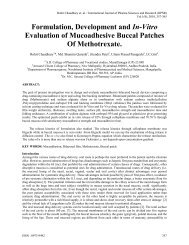 Formulation, Development and In-Vitro Evaluation of Mucoadhesive ...