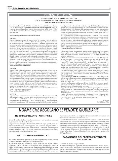 Scarica il Bollettino nÂ° 10 del 12/03/2008 - ISVEG Istituto Vendite ...