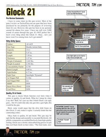 Glock 21 - Tactical Tim - US Concealed Carry